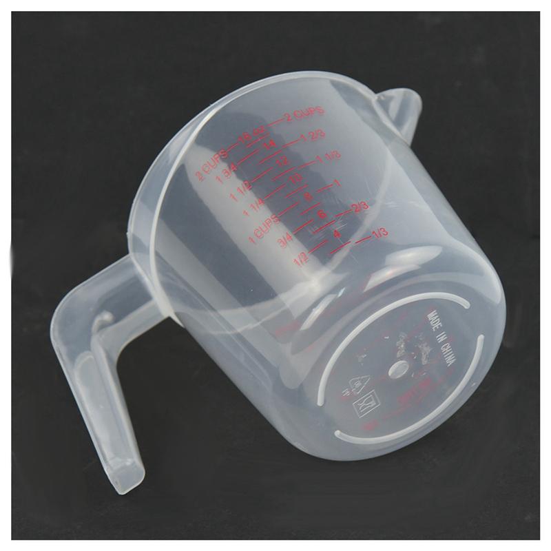 5X 500Ml Home Lab Measuring Jug Pitcher Plastic Handle Pour Spout Container
