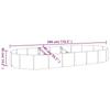 Raised Garden Bed Galvanized Steel 296 X 140 X 36 Cm Green