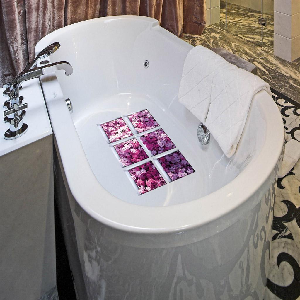 3D Effect  Waterproof Bathtub Stickers shower bathtub decals Appliques preventing slipping for home hotel bathroom use