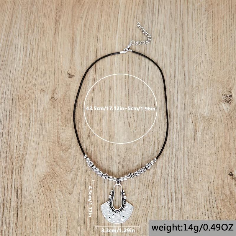 Кожаный Шнурок Подвеска Ожерелье Бохо Винтажное Ожерелье One Size