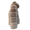 Women Faux Mink  Winter Hooded New Faux Jacket Warm Thick Outerwear Jacket