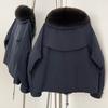 Fur Parka Jacket Fashion Short White Down Coat Winter Clothes Women Real Fur Puffer Jacket