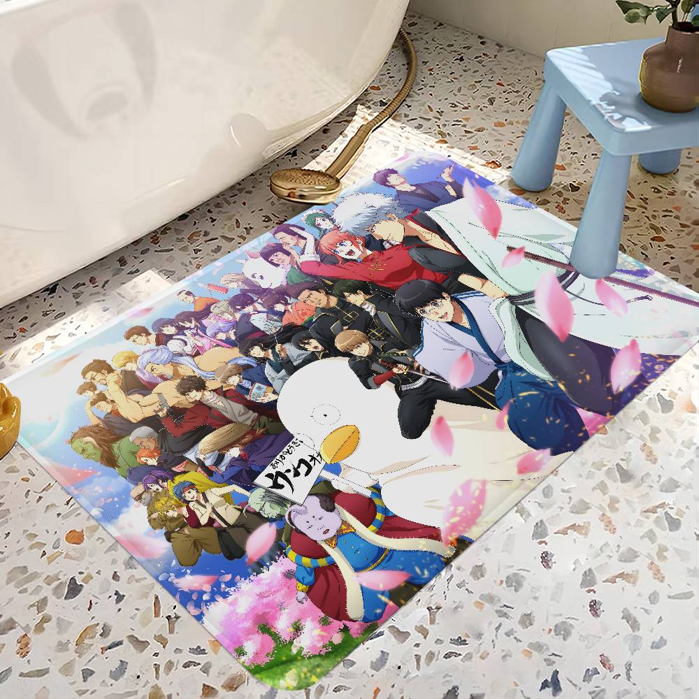 GINTAMA ANIME Bathroom Mat Anti-slip Absorb Water Long Strip Cushion Bedroon Mat Hotel Decor Mat