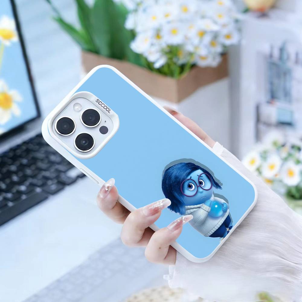 Adventure Anime Inside Out Phone Case For iPhone 16,15,14,13,12,17,Pro,MAX White Matte Shockproof Cover