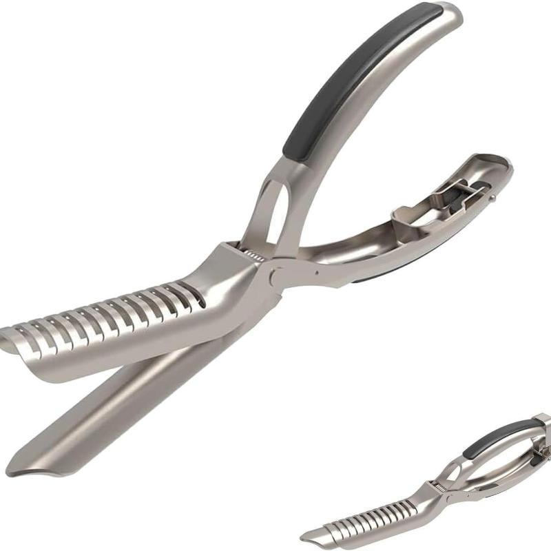 BBQ Rib Skinner Tool Stainless Steel Rib Membrane Remover with Comfort Ergonomic Handle for Outdoor Grilling