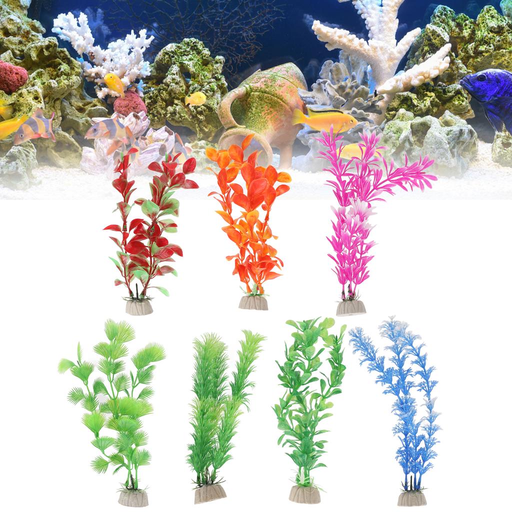 7Pcs Artificial   Plants Simulation Plastic Aquarium   Decoration for Aquarium
