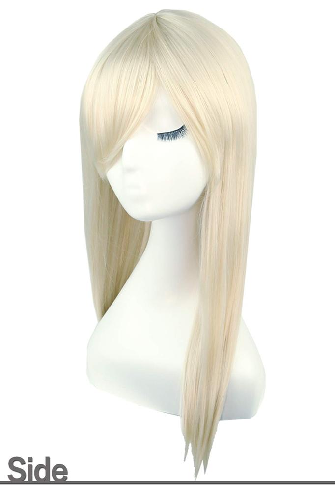 Wig Cosplay Full Wig Long Wig Straight Blonde Natural Smooth Heat Resistant Wig with Net [Fujitatsu] Semi-Long LML60-T0809