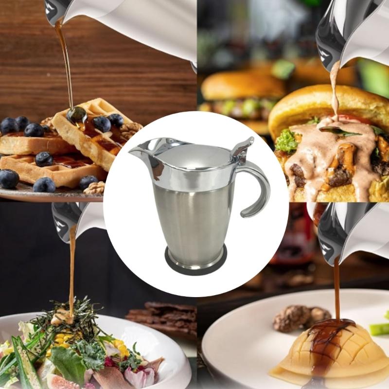 Stainless Steel Double Insulated Gravy Servers For Hot And Cold Sauces 750ml HX6C
