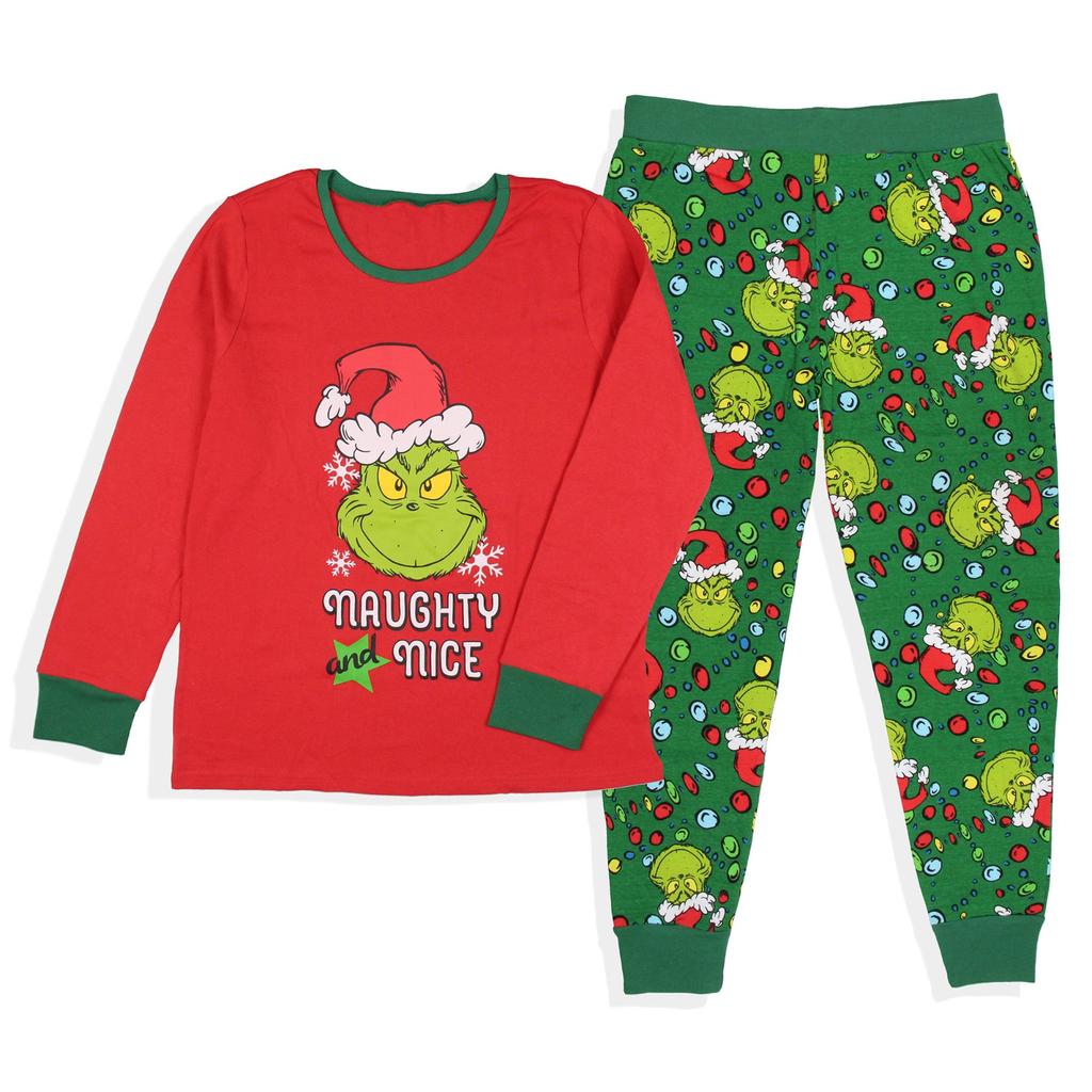 Christmas Print Cute Family Set Pajamas, Home Clothes, Family Set Long Sleeve Top Pants Set