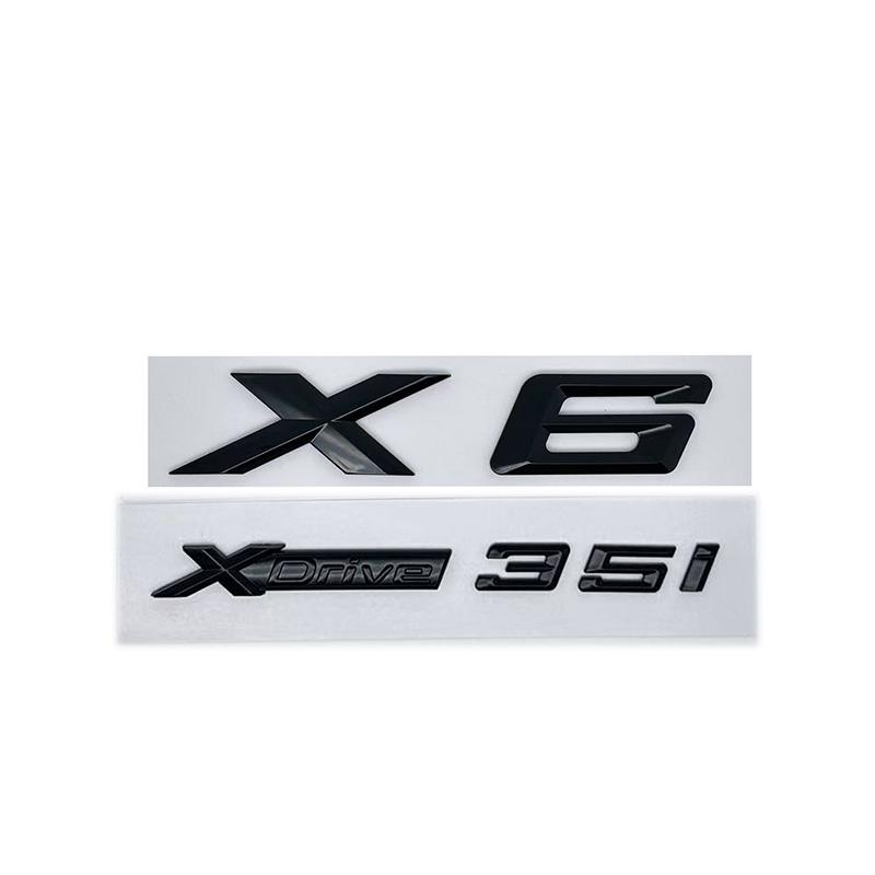 3D ABS Letter Badges for Trunk Emblem Suitable for BMW X6 Models E71 F16 E72 G06 As Well As XDRIVE 30d 28i 30i 35i 50i