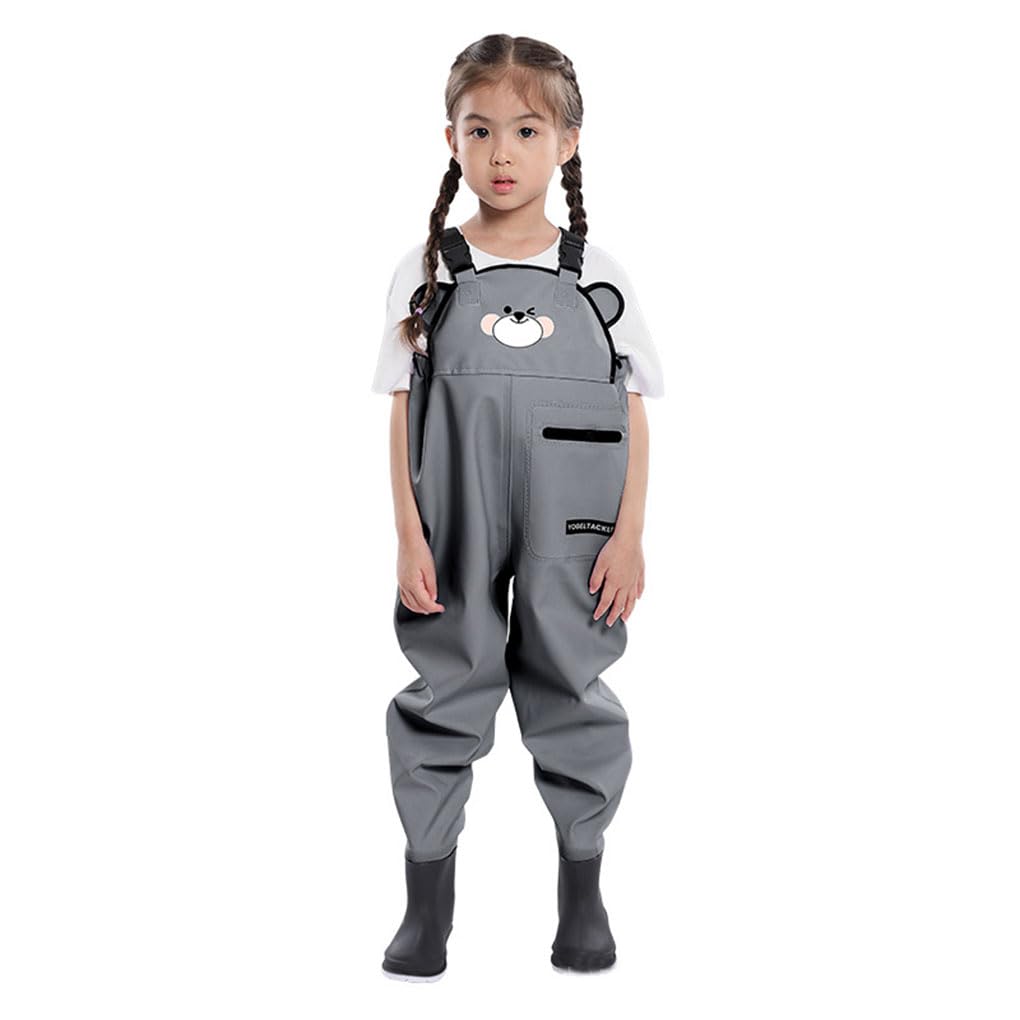 

Банлан Вейдерсы с сапогами для комбинезонов для малышей и и дождя Милые и стильные для ручьев и активного отдыха Длина стопы Детские Полная длина серый