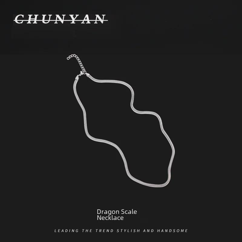 Herren Hip-Hop Titanstahl Halskette - Trendige Schlüsselbeinkette, Europäisch/Amerikanisches Design, Allround-Accessoire