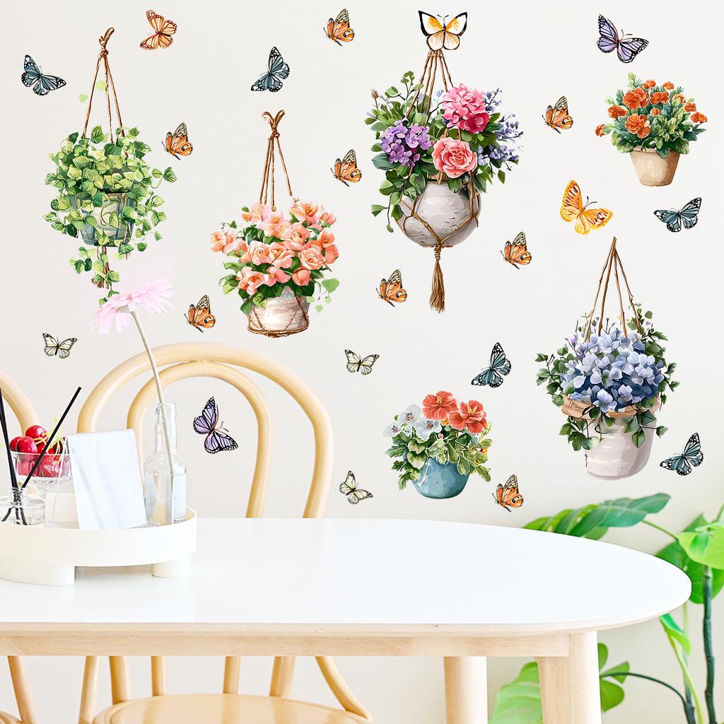 Fresh Pendant Pottery Butterfly Living Room Bedroom Home Wall Background Beautification Decorative Wall Stickers