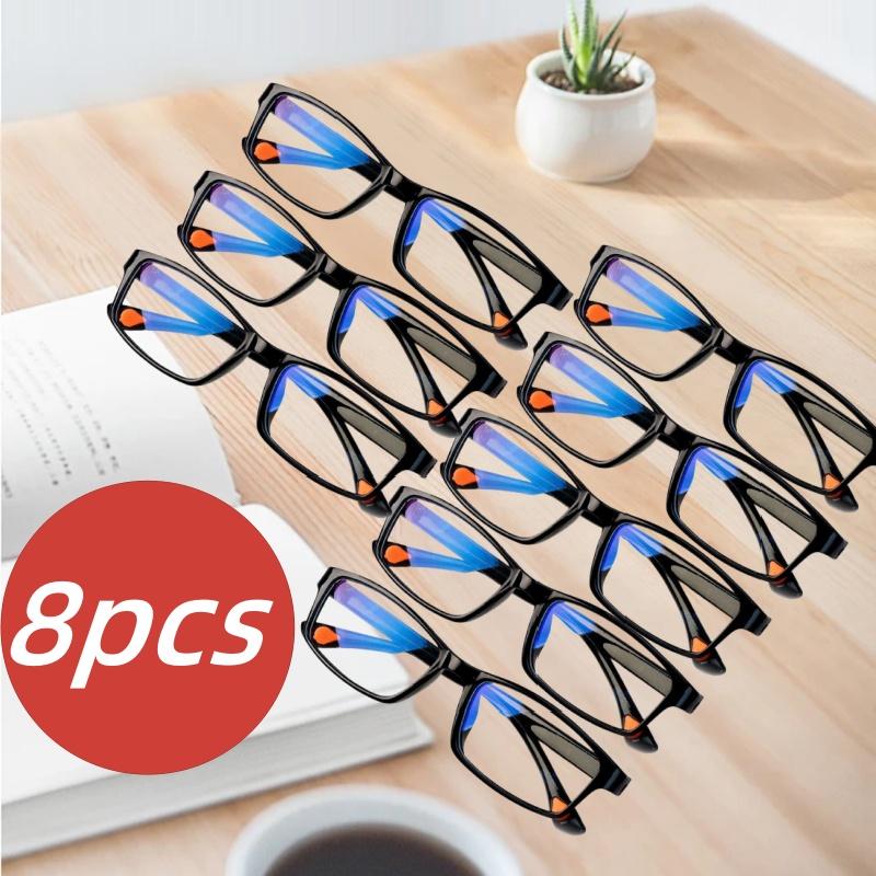 

8PCS Men Reading Glasses for Men Women Unisex Ultra-light Presbyopic Glasses Optical Lenses +1.0 +1.5 +2.0 +2.5 +3.0 +3.5 +4.0 100