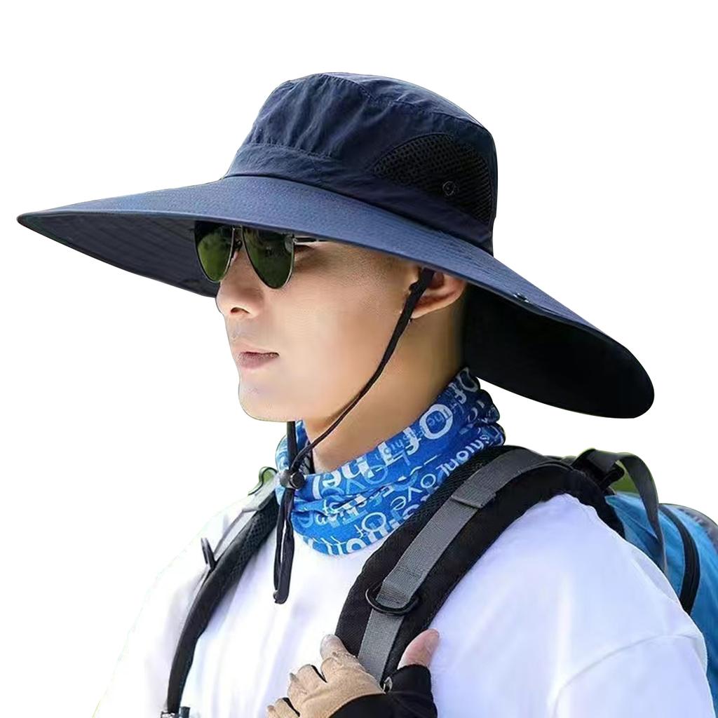 Men Large Brimmed Quick Drying Bucket Hats Fishermen Caps Outdoor Casual Cap Men Sunscreen Hat Outdoor Adventure Hat