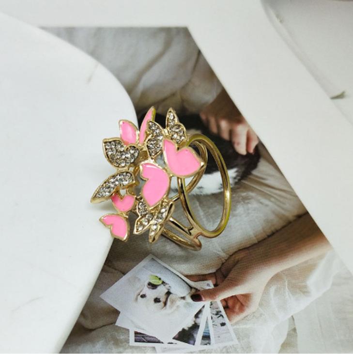 Korean Style Versatile Diamond Butterfly Silk Scarf Ring