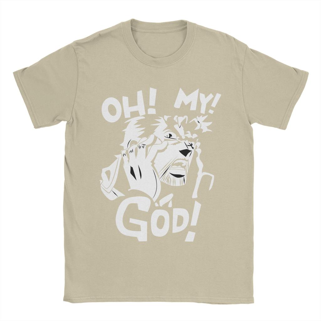Oh My God JoJos Bizarre Adventure T Shirt Unisexs Pure Cotton Awesome TShirts Round Collar Tees Short Sleeve Clothing Unique