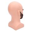 Male Bald Mannequin Head with Full Beard Eyebrows Resin PVC Realistic Barber Practice Bald Head