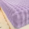 Class A Bubble Fleece Solid Color Fitted Sheet Thickened Mattress Protector Cover Fleece Bed Sheet Single Piece