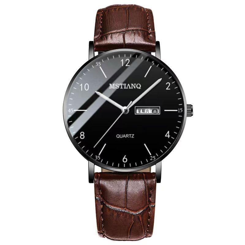 Teen Thin Watch Men's High School Student Trend Non-Mechanical Watch Junior High School Student Quartz Simple Watch