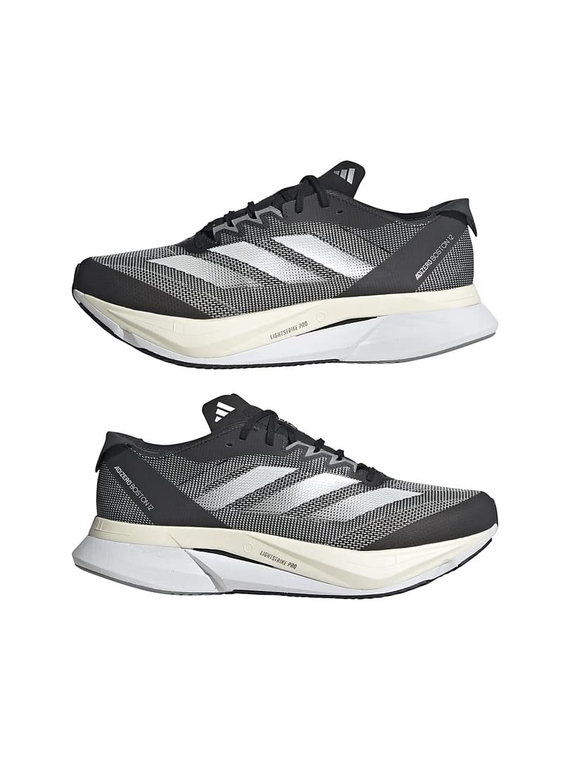 

Adidas Adizero Boston 12 Running Shoes, LZT31, Core Black/Footwear White/Carbon (H03613), Size 23.0 cm