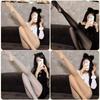 Yuanbao Shiny Aurora Horse Oil Seamless Pantyhose - Anti-Snag, High Waist, Abdomen Control Stockings with Apple Hips Design.