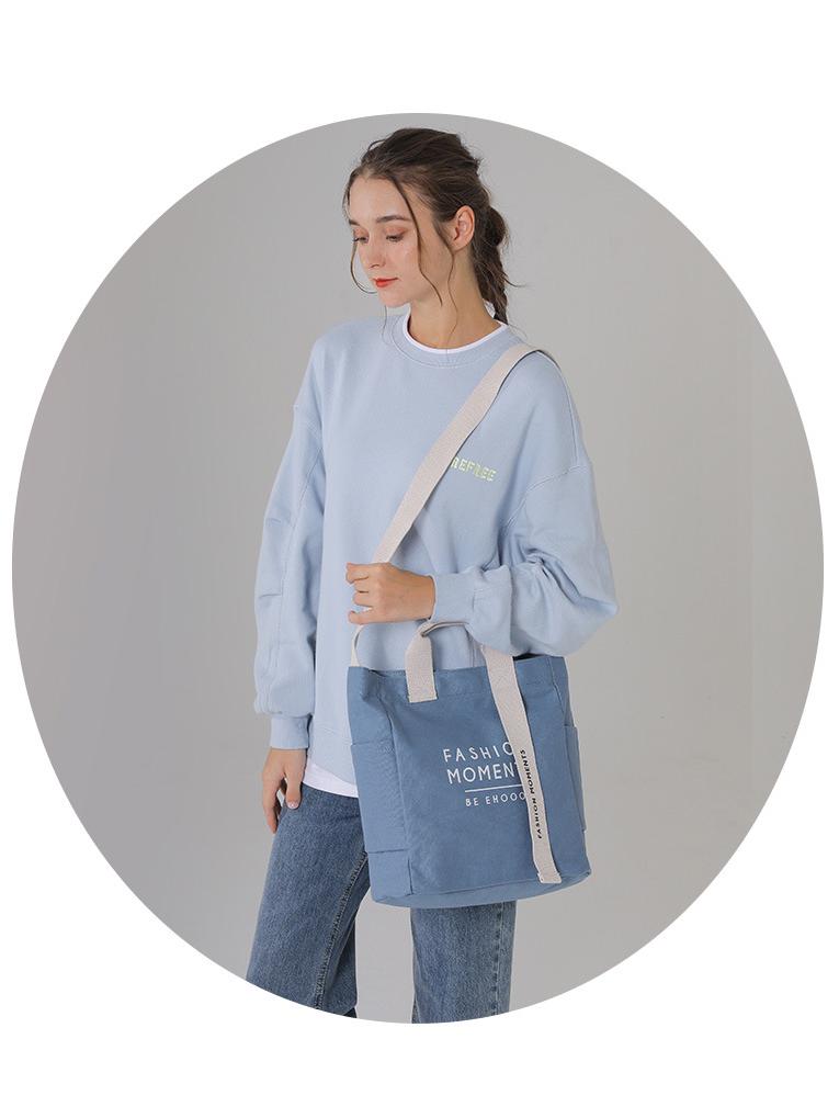 Korean Canvas Messenger Bag for Women - Large Capacity 2025 College Backpack