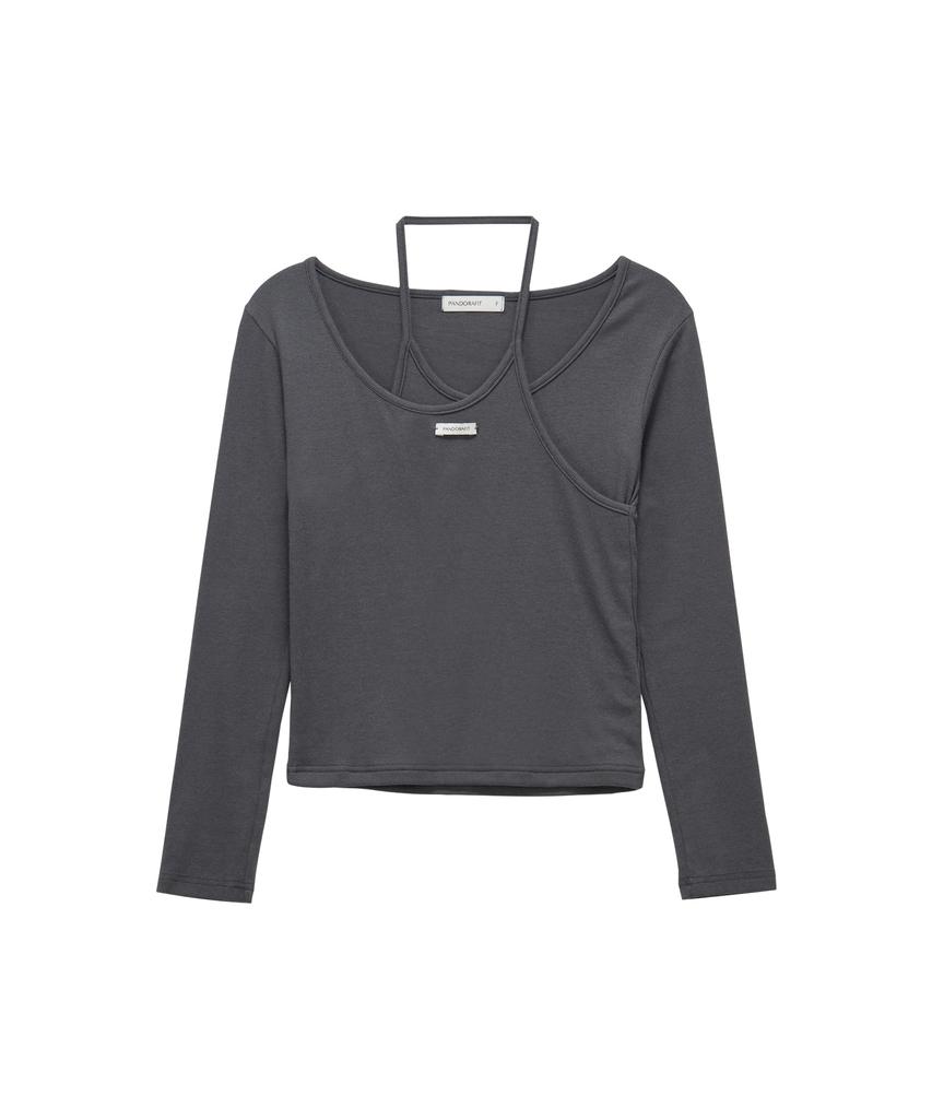 PANDORAFIT Selly Layered Long Sleeve (Dark Gray)