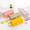 Double-Layer Oxford Pencil Case, Large Capacity, Dual Zippers, Student Storage Bag