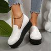 Women's Large Size Loafers Platform Sole One Kick Round Toe Anti-Slip Sole Shoes Women Leisure Fashion Roman Zapatillas De Mujer