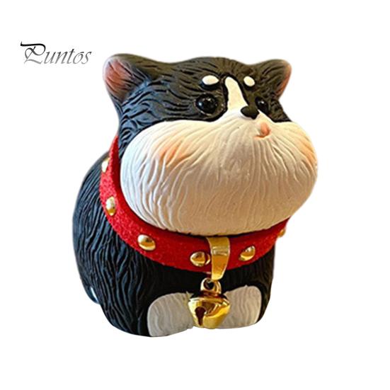 

Мини-скульптура щенка, мультяшная собака из смолы, украшение для стола, миниатюрная фигурка щенка для домашнего офиса, книжной полки, украшения гостиной чёрный