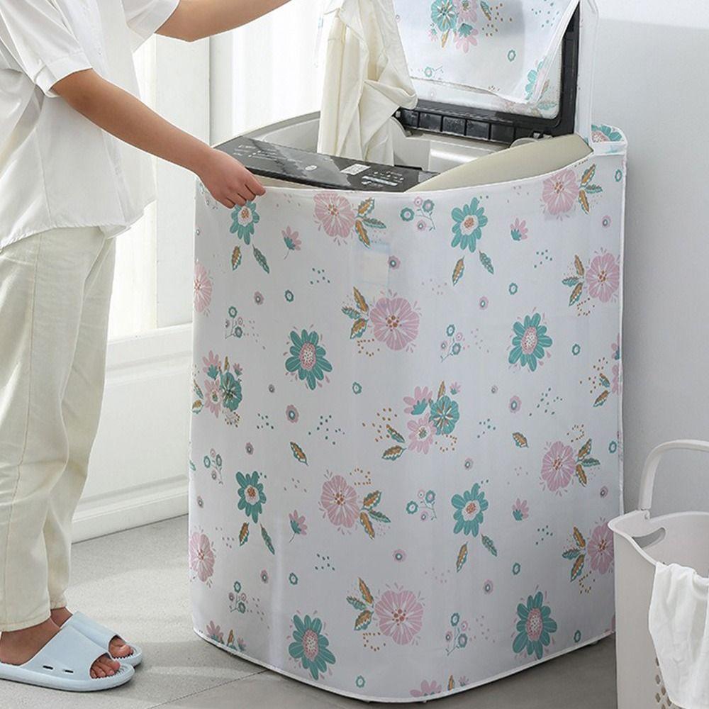 New PEVA Print Washing Machine Cover Universal Front Load Waterproof Cover Dust Proof Cover
