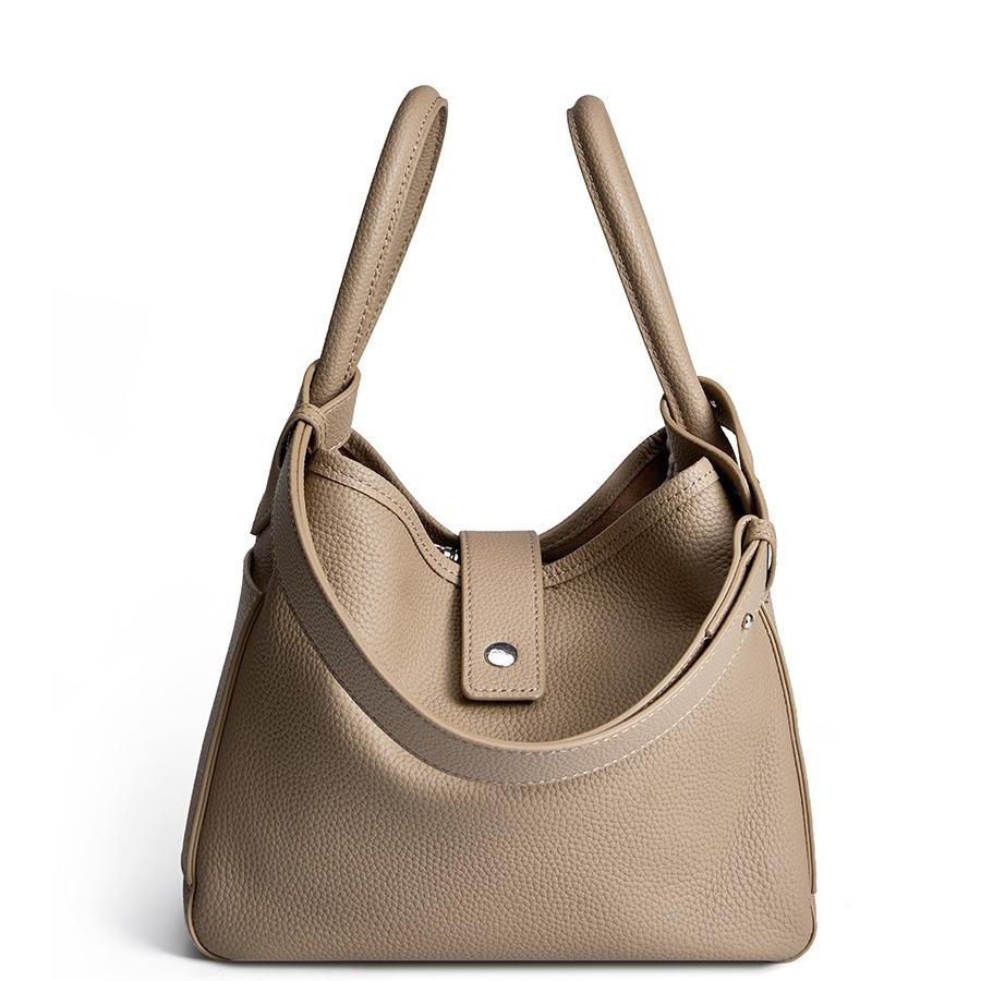 Geantă tip găleată din piele moale Design de nișă Coș de legume din piele Geantă de damă Nouă Portabilă pentru navetă Geantă din piele de vacă