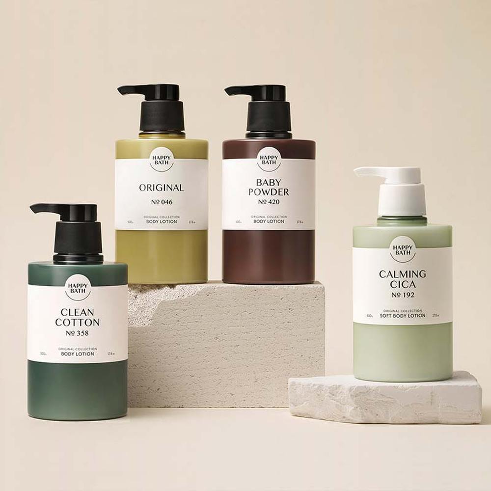 HAPPY BATH Collection Originale Lotion pour le Corps Coton Frais 500g