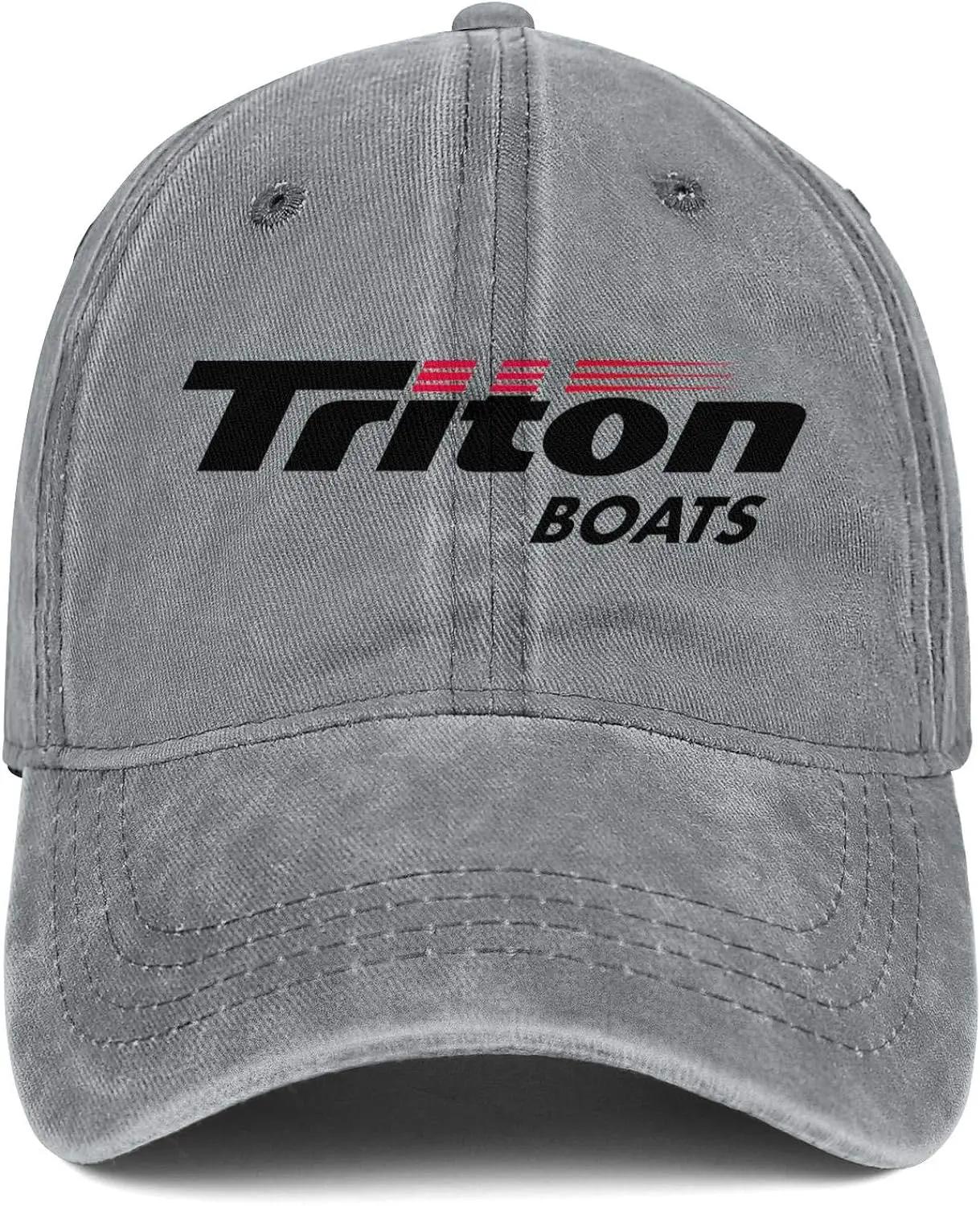 

Triton Boats Adjustable Baseball Cap Strapback Vintage Washed Jeans Dad Hat Cotton Trucker Hat Unisex