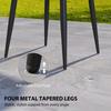 49.5 Cm Round Garden Table, Small Outdoor Coffee Side Table with Plastic Tray-Style Top, Metal Legs, Black
