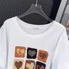 Plus Size Women's Mid-Length Loose Fit Round Neck Short Sleeve T-Shirt (200/300/350 Jin)