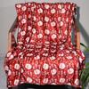 Christmas Blanket Reindeer Snowflake Flannel Print Throw Sofa Decorative Cover Blanket Nap Blanket