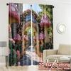 2pcs, 2D FLAT PRINTING Curtains (Without Rod) Wonderland Path Print Modern Curtains Versatile 100% Polyester Curtains Outdoor