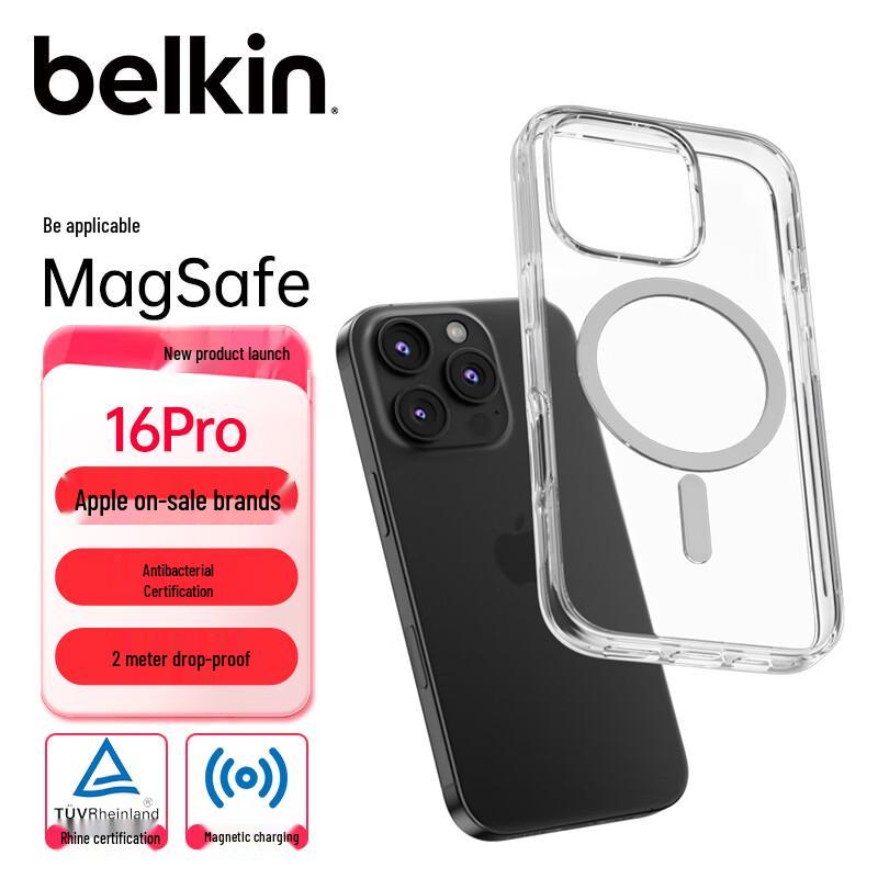 Belkin Magnetic Clear Full-Body iPhone 16 Pro Case