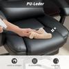 Office Chair Ergonomic with Massage Function Desk Chair with Footrest, Faux Leather Black