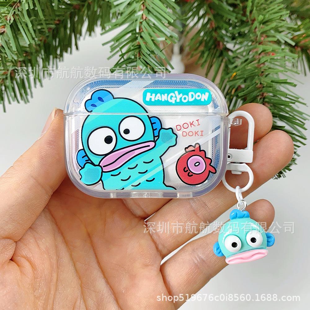 Ugly Fish Hits Glass Fisherman Hanton Japan and Korea Cartoon for AirPods 1 Protective Shell New Airpodspro1