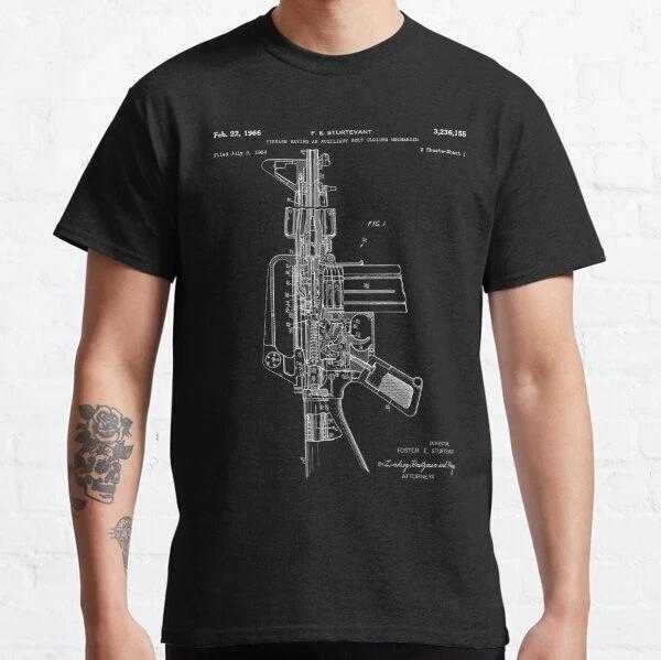 M16 Rifle Patent - Military Rifle Art - Antique Classic T-Shirt S-3XL 4XL