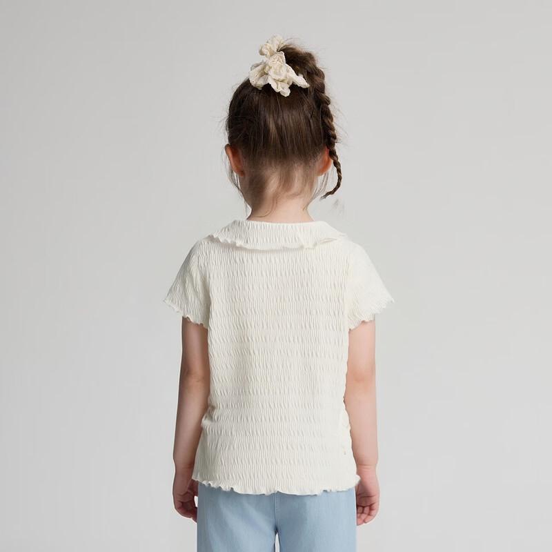 Girls  Knit Short Sleeve T-shirt 110