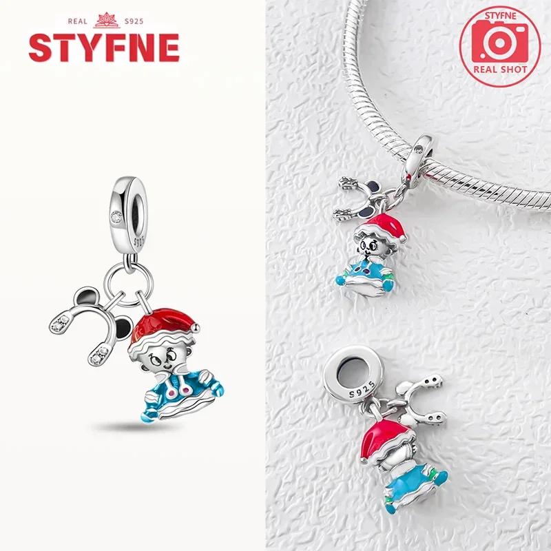 Coppernew Christmas Santa Claus Elk Snowman Charms Beads Fit Original Bracelets Party Gift Diy Fine Jewelry For Women