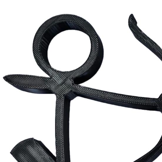 3D-gedruckter Stifthalter mit Linienfigur, Schreibtisch-Bleistiftständer, Krieger-Linienkunstfigur für Heim- und Büro-Schreibtischdeko, Studenten, Spieleliebhaber