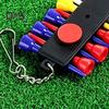 Golf-Tee-Halter, tragbarer Golf-Tee-Aufbewahrungshalter mit 12 Golf-Tees-Löchern, Golftaschen-Befestigung, Golf-Tees-Träger für Golfwagen, Schlagen