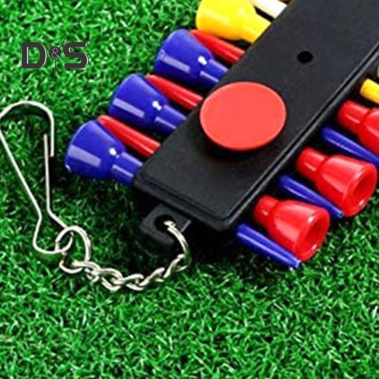 Držák na golfové odpaliště Přenosný držák na golfové odpaliště s 12 otvory na golfová odpaliště Uchycení golfové tašky Nosič golfových podložek na vozíky