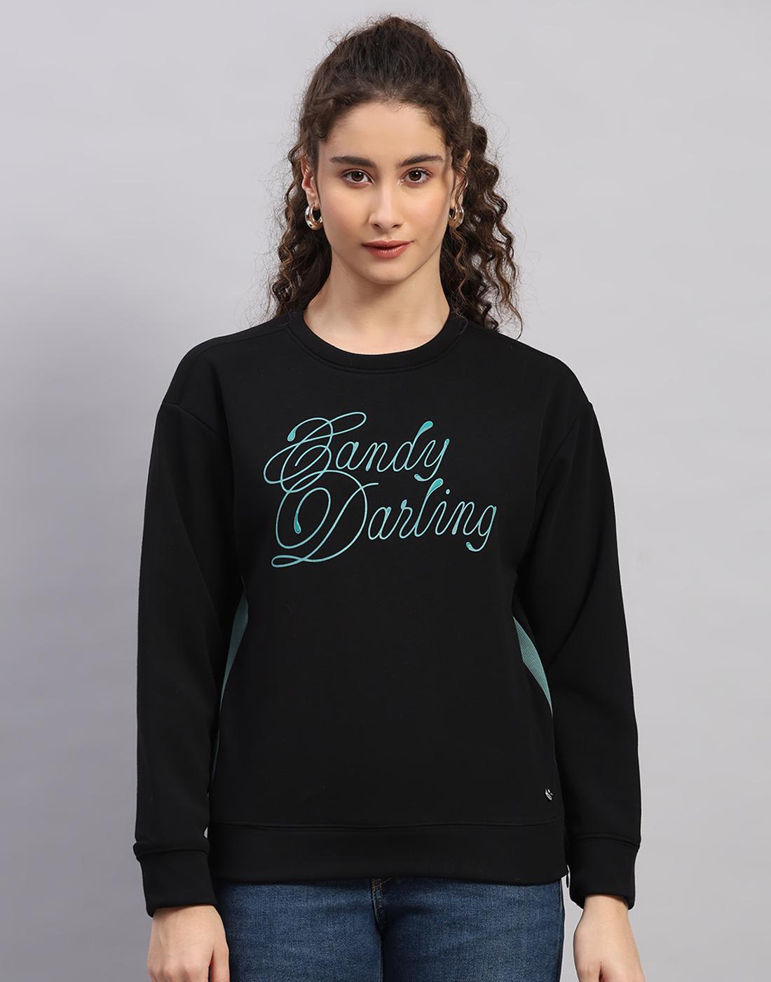 MONTE CARLO Женский свитшот с круглым вырезом и длинным рукавом M чёрный