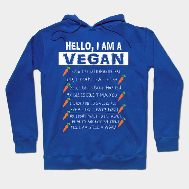 Buy Women Hoodies Hello Im Vegan T Shirt Funny Vegan Joke Women Men